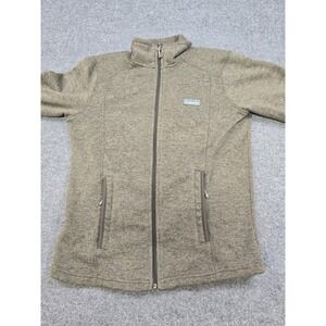 Avalanche Outdoor Apparel Mens Small Full-Zip Sweater Jacket Olive Brown Heather